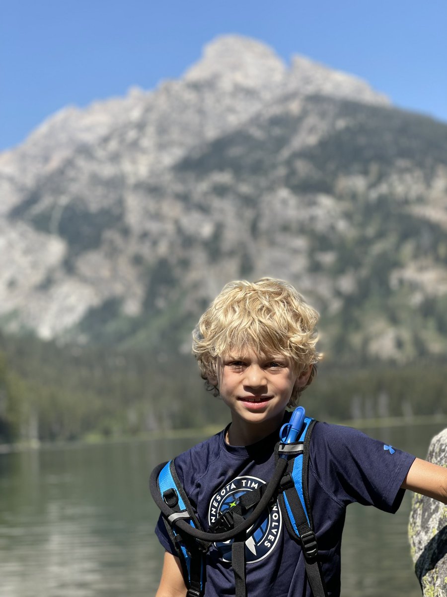 HolzbauerMark's tweet photo. Another amazing day in the Tetons!  Pics of Luke, Landon, and myself on our 3.5 mile hike to Taggert Lake. https://t.co/voZCpx1H9i