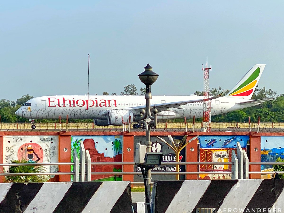 Waking up at 04:30 and cycling a distance of 30km to and fro and waiting 2 hours hoping he would use taxiway J for departure. At the end it was worth every drop of sweat and time to see this.

#aerowanderer #aviation #Ethiopianairlines #chennai #a350 #chennaiairport