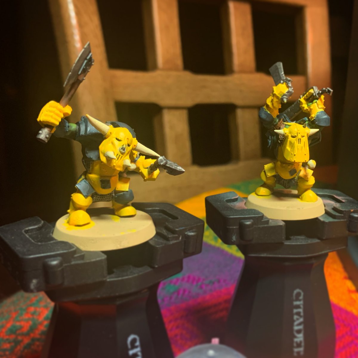 Hobby streak day 34. Yellow is hard. 😣
#hobbystreak #warhammer #warcry #ageofsigmar #orks #orruks #ironjawz #twothincoats