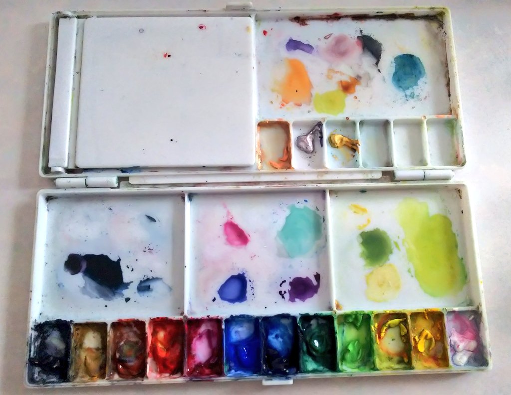 Twoucan 水彩絵師のパレット展覧会 の注目ツイート イラスト マンガ コスプレ モデル