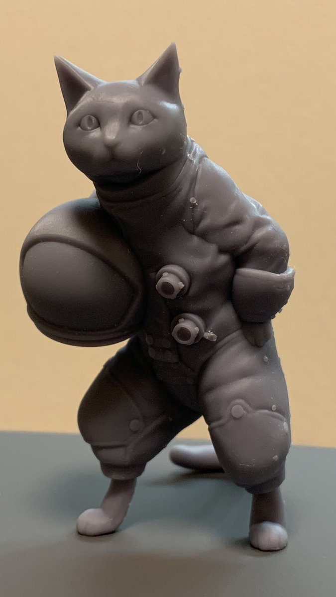tsukikoha's tweet photo. 光造形の3dプリンター買ったので猫ちゃん作って出力してみた！ https://t.co/qv5Xw9uvhy