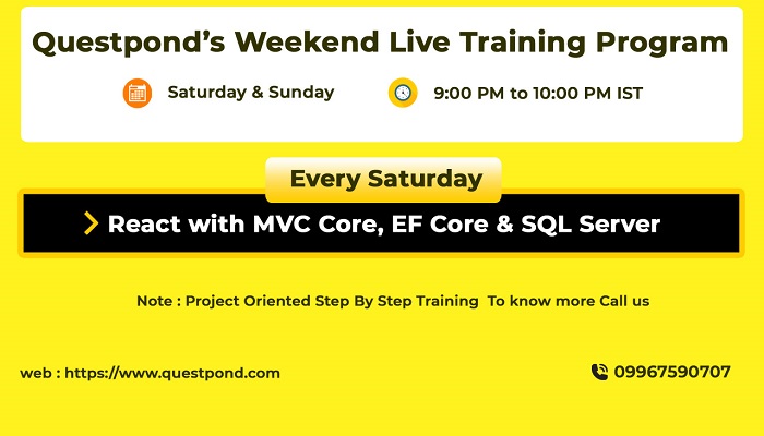 questpond's tweet photo. ➡️Learn to create a Single Page Application (SPA) with #Navigation & #Routing using #React ⬇️
https://t.co/59l0ZD7cPF
Happy Learning from QuestPond....!!!
#Reactjs #weekendlearning #reactwithmvccore #MVCCore #SQLServer #reactdeveloper #learnreact #entityframework https://t.co/dRtDgbxwKW