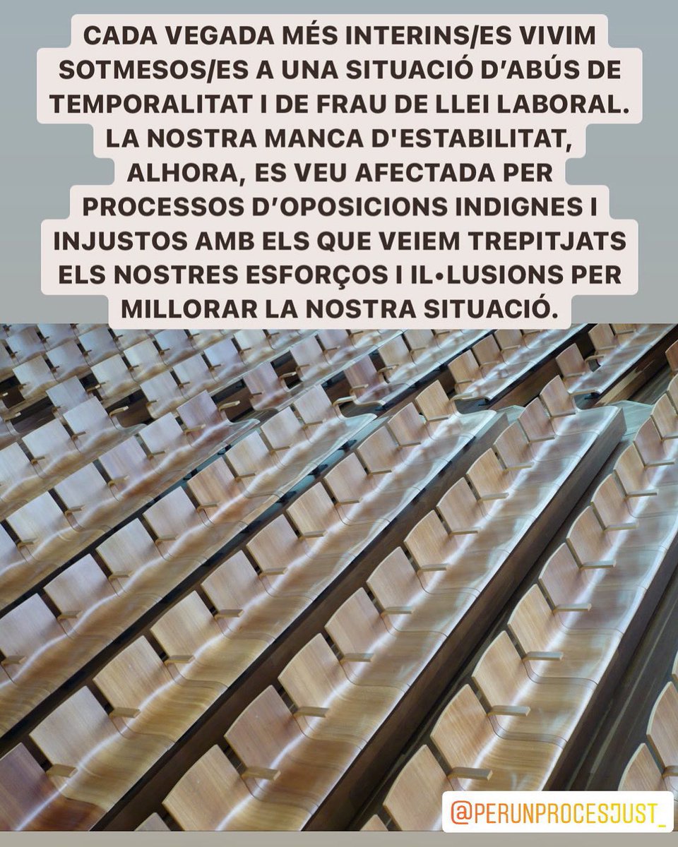 PerUnProcesJust's tweet image. I tu? T’has sentit trepitjat/da laboralment i amb els processos d’oposicions?

@perunprocesjust_ #oposicions #justícia #dignitatlaboral #reclamemunprocésjust #fixesa #aturemelfrau #noensenganyeu #mestres #educació #departamenteducació #estabilitatlaboral #educaciópública #abús