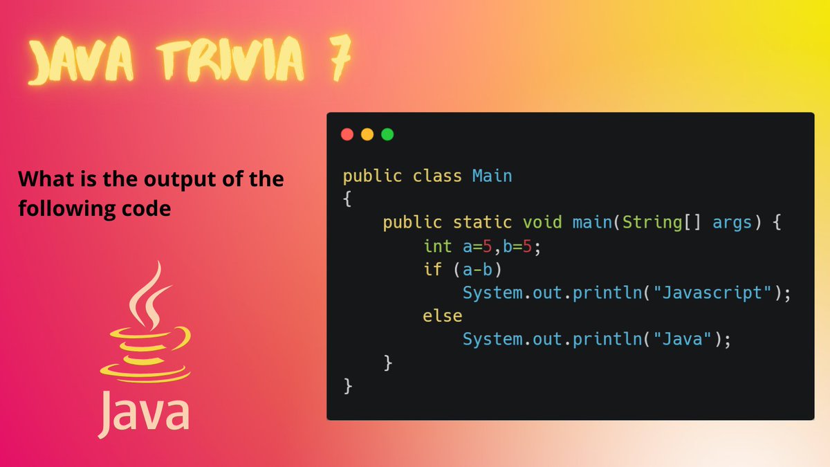 meetjain74's tweet image. Java Trivia 7

Answers after 24 hours

#Java #javatrivia #DEVCommunity #indiedev #programming