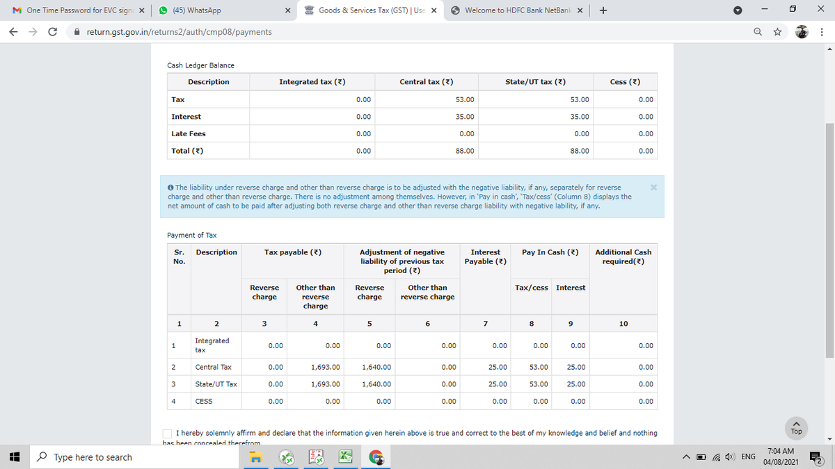 bansalagra's tweet photo. I have raised a ticket G- 202108055809885 which has been closed by @Infosys_GSTN without giving a proper response. I have raised query for mistake in CMP-08 of Q2FY2020-21, replies comes you have not filled table 6 of GSTR4. Files attached https://t.co/u5ilAQy1Hs