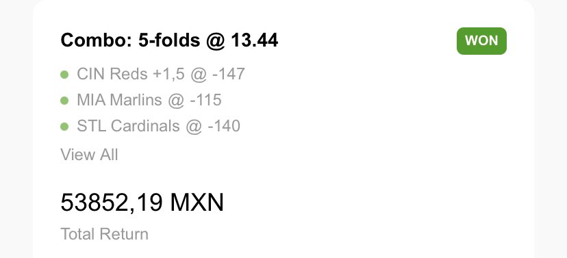 DiasPerfectos's tweet photo. DÍA PERFECTO HISTÓRICO!!! 🔥🔥🔥

✅ 3-0 MLB: +4.57 units hoy (+22.85%)
✅ Ganamos FREE PICK
✅ Ganamos paso 6 Stairway
✅ Cobramos FUNBET +1250

Pregunta por DM para info
Únicos medios de contacto👇🏼
twitter: @emiliopicks
telegram: @emiliopicks https://t.co/8ZCnbuMy7M