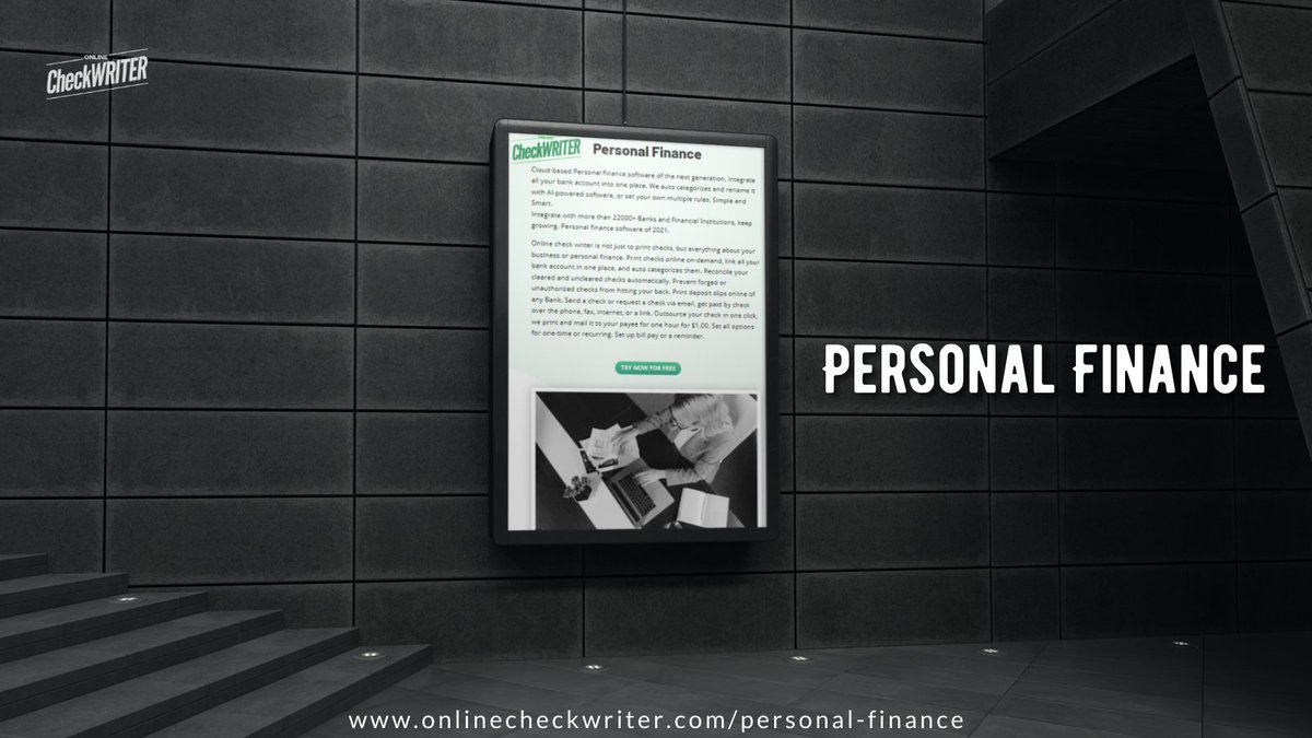 webcheckwriter's tweet image. onlinecheckwriter.com/personal-finan…

Online Check Writer gives you a fair idea regarding your Personal Finance without any confusion. Start now for free with the best cloud-based financial software.

#PersonalFinance #PersonalFinanceSoftware #PersonalFinanceApp