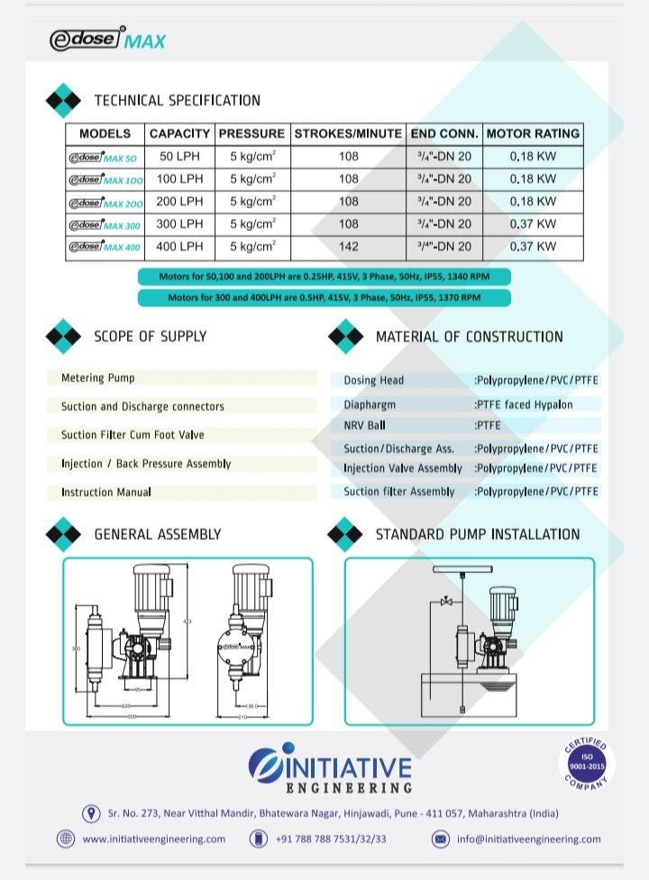 impel marketing india pvt ltd on Twitter "•PURITY ASSURANCE• EDOSE DOSING PUMPS INITIATIVE
