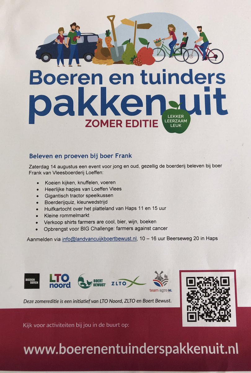 Proeven en beleven bij boer Frank Fijn dat er weer kleine acties kunnen. Geld voor #kanker blijft hard nodig #gogobigchallenge <a href="/alpedhuzes/">Alpe d'HuZes</a> <a href="/kwf_nl/">KWFKankerbestrijding</a>  #boerenpakkenuit