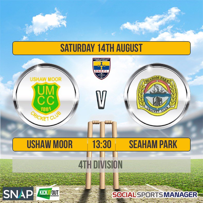 Ushaw Moor Cricket Club (@clubushaw) on Twitter photo Today sees Ushaw Moor 1st team travel to <a href="/SeahamParkCC/">Seaham Park Cricket Club</a> with the 2s playing the same opposition at home. Both matches start at 1.30pm in the league Today sees Ushaw Moor 1st team travel to <a href="/SeahamParkCC/">Seaham Park Cricket Club</a> with the 2s playing the same opposition at home. Both matches start at 1.30pm in the league