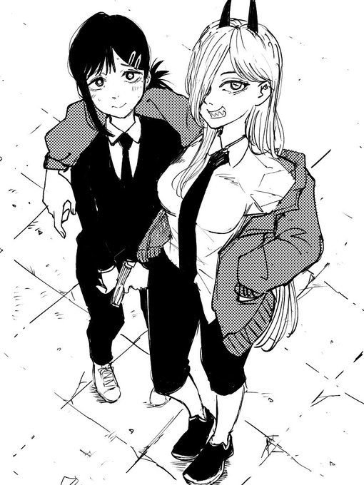 チェンソーマンのコベニちゃんとパワーちゃん、姫野先輩(お題箱 