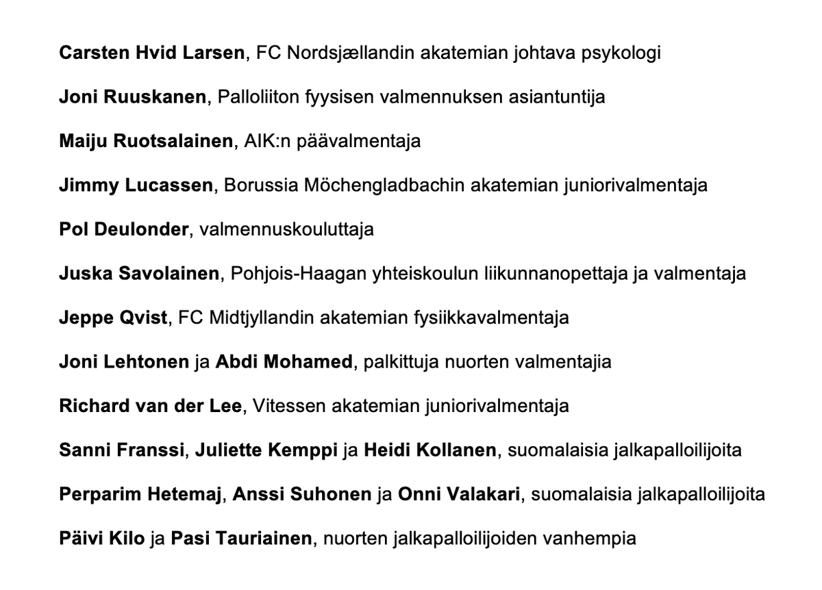 Parempia pelaajia -kirja ilmestyy parin kuukauden päästä. Olen hyvin innoissani – eniten siitä, että olemme saaneet haastatella teokseen erilaisia jalkapalloihmisiä Suomesta ja ulkomailta. Mukana on lähes 40 futistoimijaa, tässä noin puolet heistä. #jalkapallo #pelaajakehitys