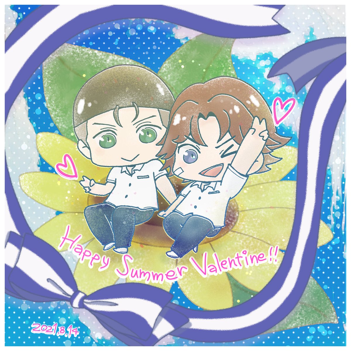 4mei_e's tweet image. #ハッピーサマーバレンタイン
黄金ペアで、いくよっ！！大好きーー💕!!!!!!!!

#サマバレ2021 #ハッピーサマーバレンタイン2021