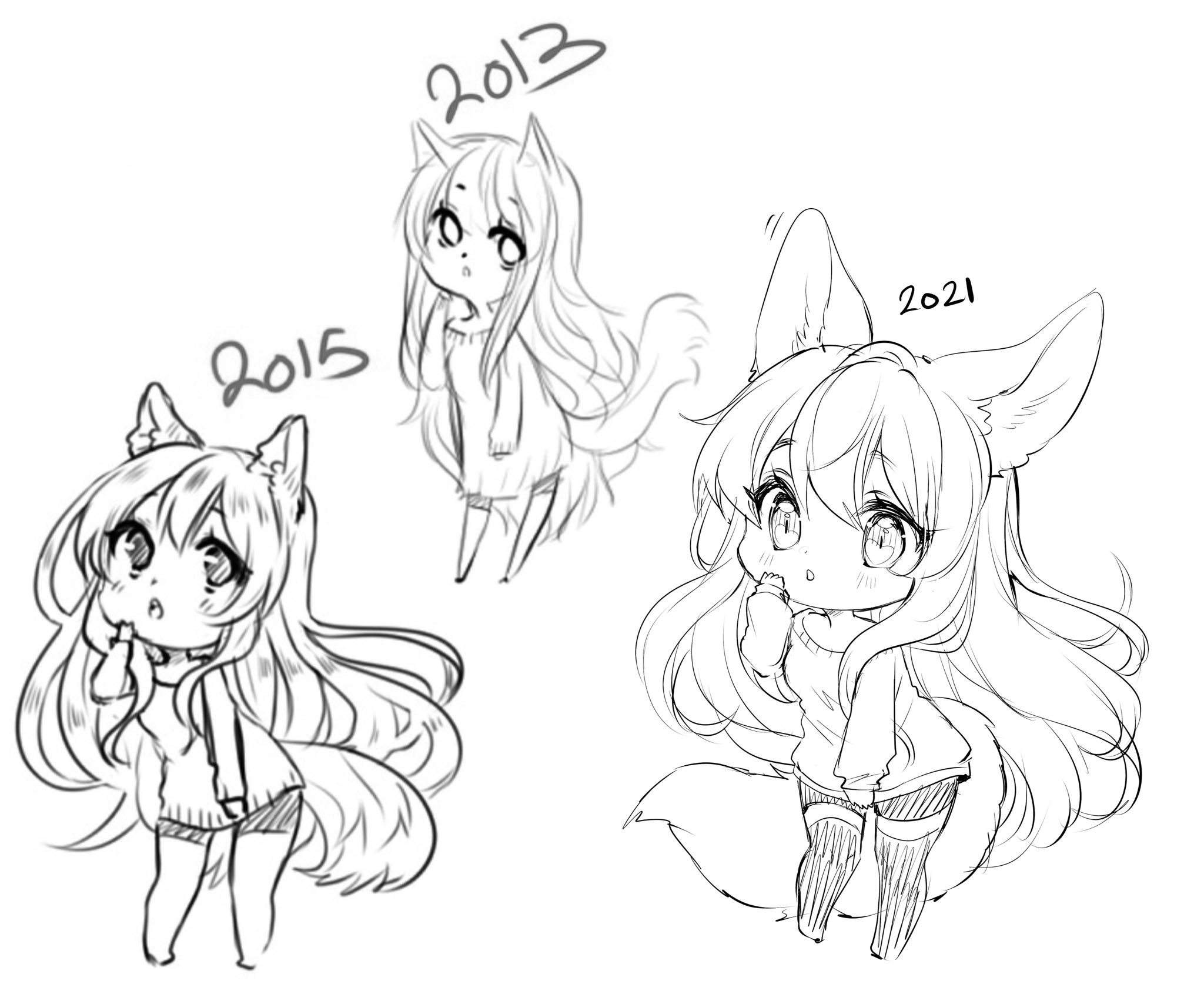 How To Draw Chibi Wolf