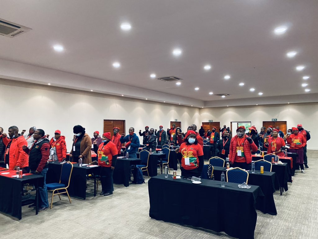 EFF_FreeState's tweet photo. [In Pictures] Mangaung Region opening it’s Regional People’s Assembly with the National Anthem. https://t.co/yAGMfpfnMK