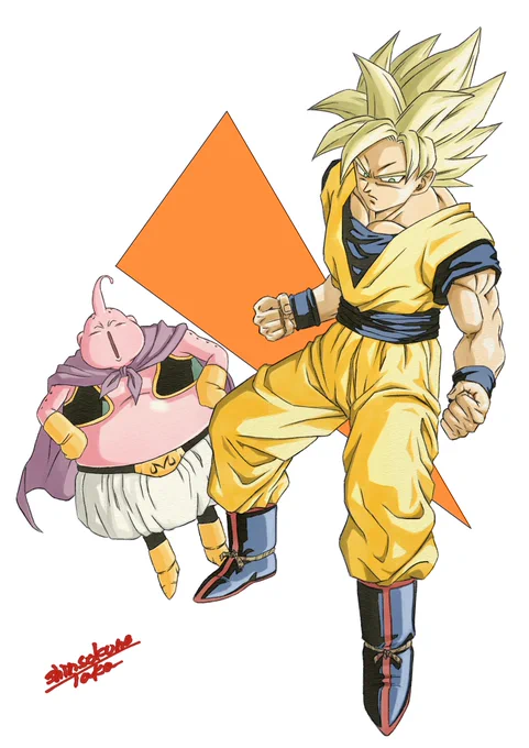 またまた大全集表紙😊

悟空の表情や色などを少し変更しました😊

#ドラゴンボール #スーパーサイヤ人悟空 #悟空
#魔人ブウ #ブウ #神速の鷹 #大全集表紙模写 