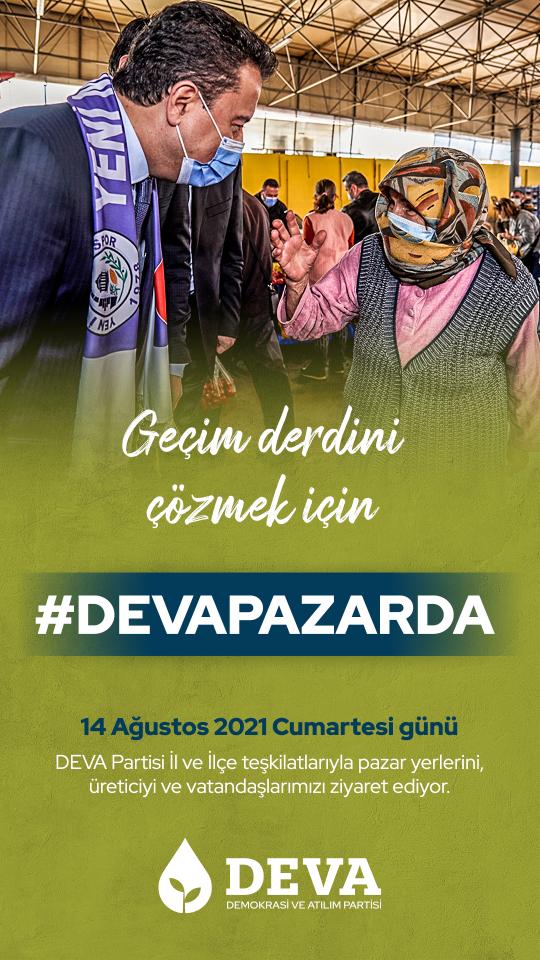 Bugün Diyarbakır Deva olarak tüm teşkilatlarımızla birlikte semt pazarlarımızda olacağız.. Üreticinin derdini çözmek için, geçim derdini çözmek için #DevaPazarda olacak.