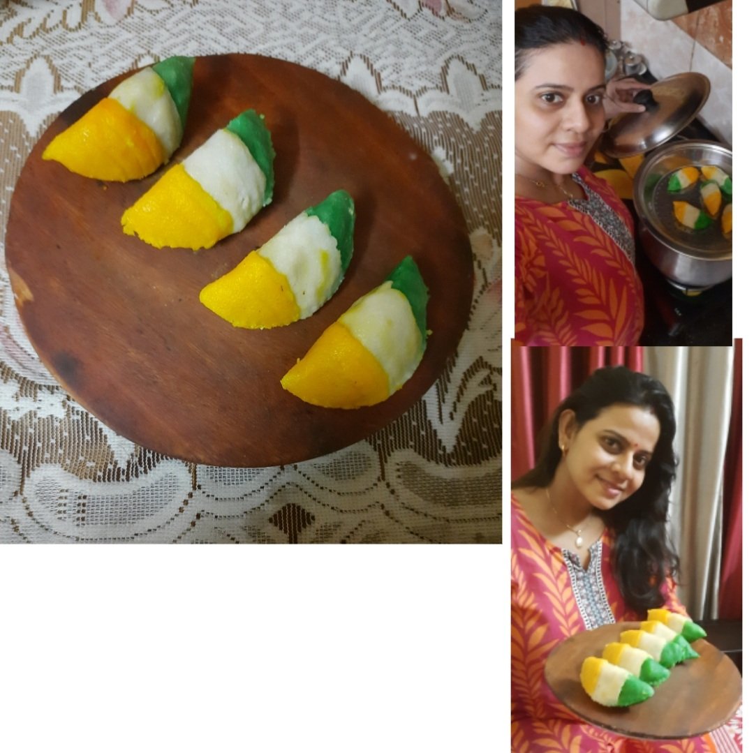 nandinidey20gm1's tweet image. My Entry TRICOLOUR PITHA 🧡🤍💚
I have used sugar palm for the saffron colouration and spinach for the green colouration of this PITHA..
@Ramdev_Food 
 #75YearsofIndia #ContestAlert #RamdevContest 

Join
@blessedkamal
@Jay_parmar17 
@PritiNivoriya