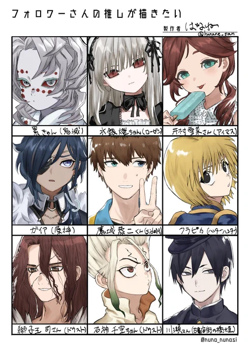 反応ありがとうございました

#フォロワーさんの推しが描きたい 