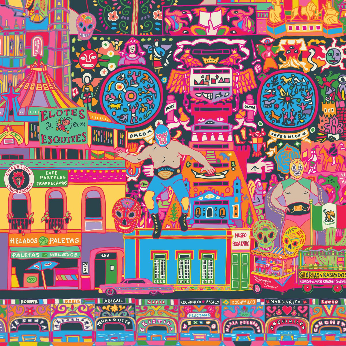 Hola! Next up on the travel prints it’s Mexico City! 🇲🇽🌮🌯🗺💀✈️ 

Available in my Etsy shop and website, links in my bio. 

#mexico #mexicocity #mexicoillustration #traveliilustration #dayofthedead #fridakahlo #mexicoposter #luchalibre #illustration #merseysideetsyteam