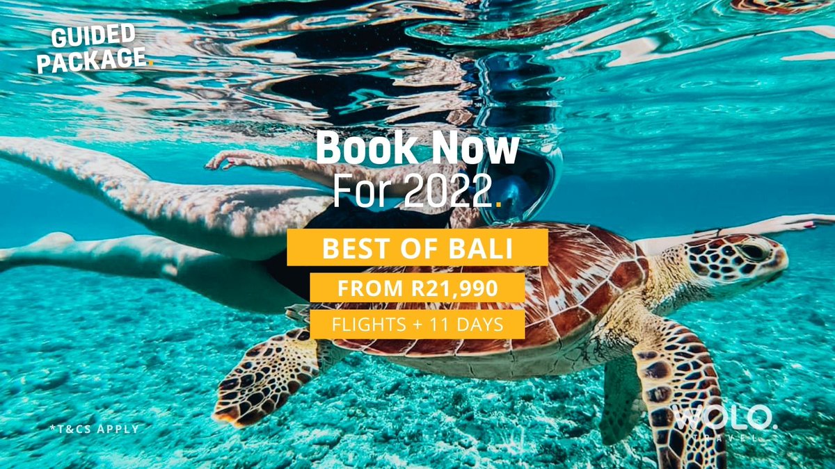 🌴Best of #Bali #2022 Guided Package Fr. R21,990!
More Info >> zcu.io/QOLn
Enquire Now >> zcu.io/0WsF
Includes visits to Denpasar, Canggu, Ubud &amp; Gili Trawangan Island
#WOLOTravel #WOLO #WeOnlyLiveOnce #ExperienceEverything