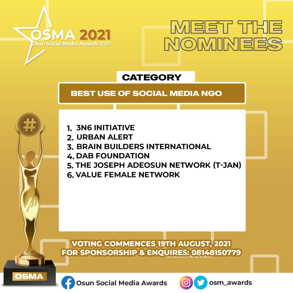 UrbanAlert's tweet photo. We are excited to have been nominated under the Best Use of Social Media NGO category of the @OSM_awards. This means a lot to us. 

We are glad that we are not only pushing the online engagements, we are also following up the issues physically. 

#UrbanAlert https://t.co/BjumSWzF90