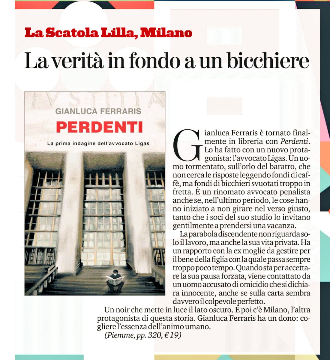 Oggi #Perdenti è una delle letture estive consigliate dai librai indipendenti su <a href="/TuttoLibri/">TuttoLibri</a>. Grazie a <a href="/LaScatolaLilla/">Cristina Di Canio</a> per averlo segnalato e per le belle parole dedicate al mio romanzo. (cc <a href="/edizpiemme/">Edizioni Piemme</a>)