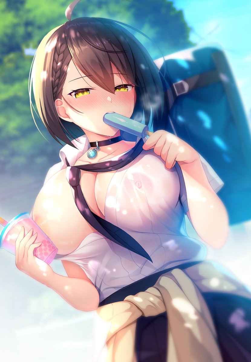 #青を見て体感温度をさげる 逆に体温上がりそう(意味深