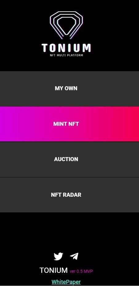 TONiumNFT's tweet image. We are keep on working on #Tonium #NFTMarketplace

- Logs in and functions through ExtraTON
- “NFT Collections” deployment started working through UI
- UI also learned minted NFT
and more

 You can check all the progress at Tonium.io or here:
forum.freeton.org/t/contest-prop…