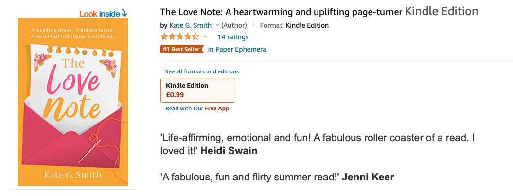 WritingItToday's tweet photo. Aaand right back to book news when I spotted the little orange flag again this morning (not that I stalk my own books... (I do))
🥳📚🥂🍾
@books_dash #TheLoveNote #bestseller https://t.co/dAGl1g0YHF