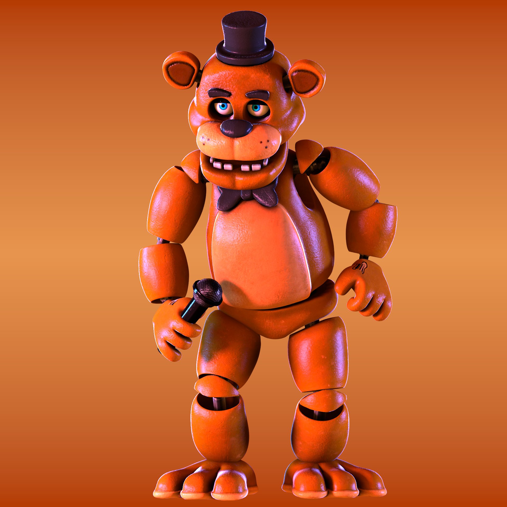 Recreation of Freddy in the first FNAF AR Promo Image [BLENDER] -  fivenightsatfreddys