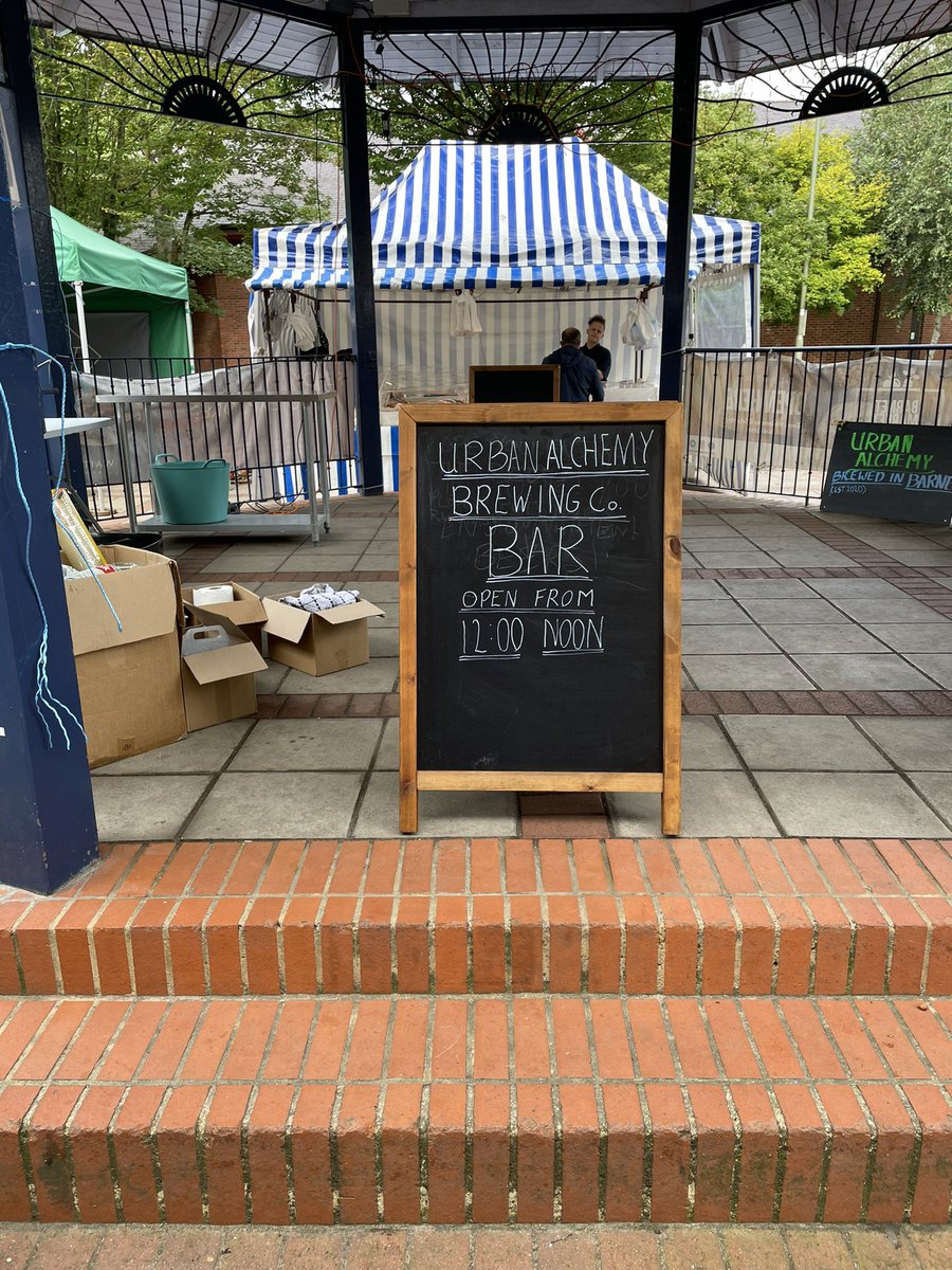 Barnet Market today. Includes Urban Alchemy Brewing Co bar from 12-2
