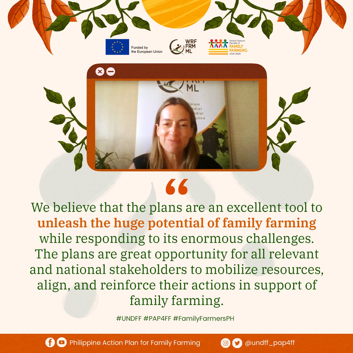 undff_pap4ff's tweet photo. Similar with what Belen Citoler of @WorldRuralForum  shared during the #PAP4FF launch last July 21, the PAP4FF opens opportunities for family farming to advance and thrive. 🌱

#UNDFF #FamilyFarmersPH https://t.co/tLojhpbkdc