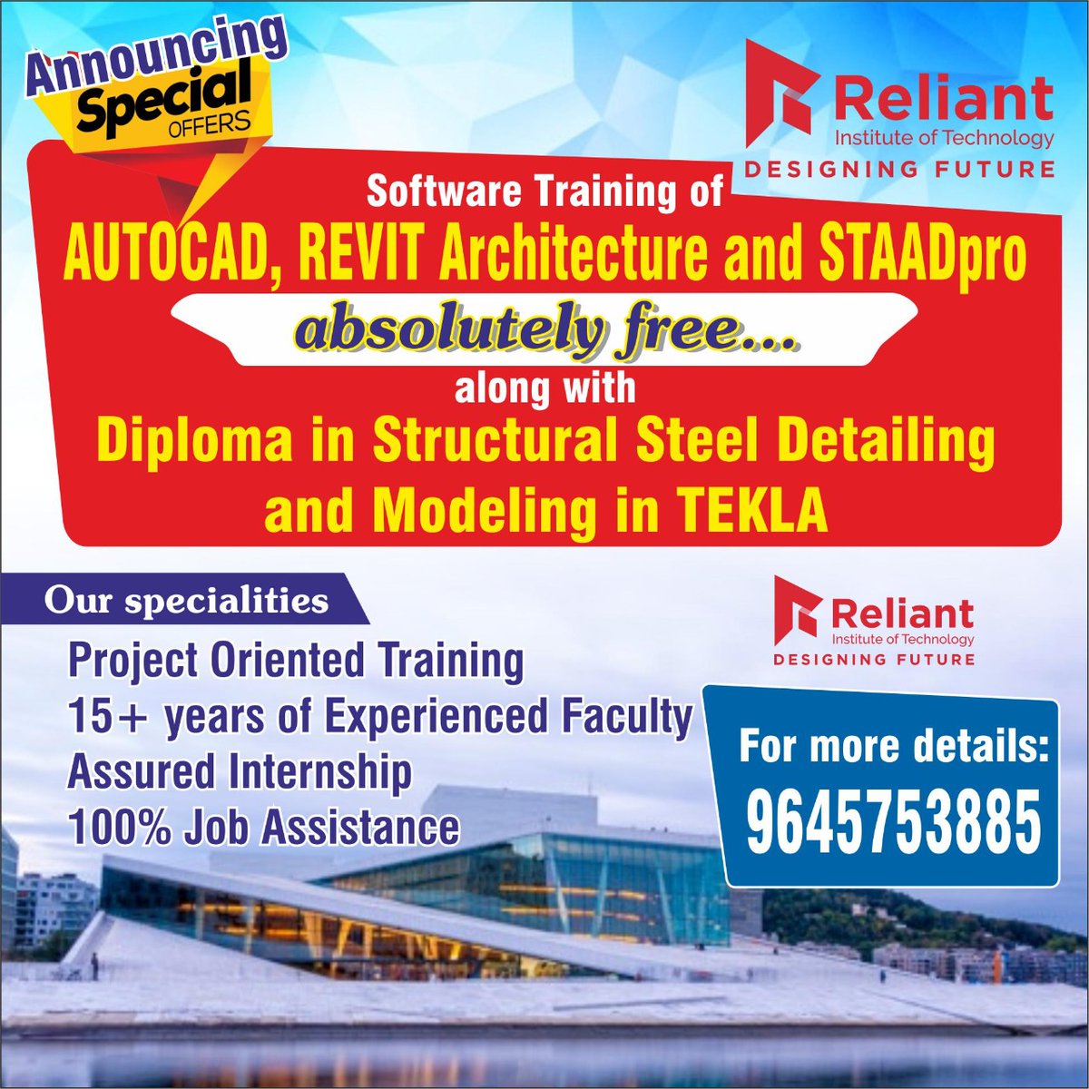TEKLATraining's tweet photo. Free Software Training Courses - Limited Offer...!!
For more info visit our website: https://t.co/uYb27ugfGO
#Reliant_Technology #Reliant #admission_open #tekla_courses https://t.co/UUJxOsytgI