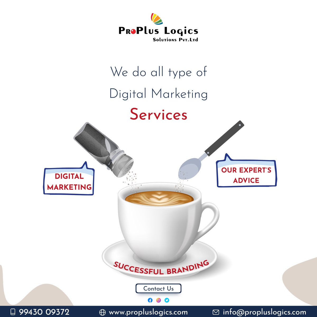 propluslogics's tweet photo. Looking for a complete marketing services? Or a marketing support partner for your firm?

Contact ProPlus for a:
✅ Successful branding.
✅ Expertise advice from our professionals.
✅ An excellent digital marketing service.

#digitalmarketing #marketing #branding #ProPlusLogics https://t.co/i4QitGelVh