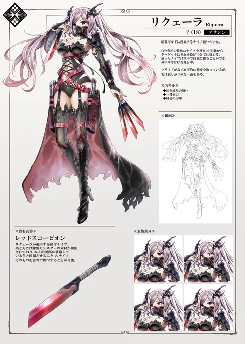 #キャラクターデザイン
 資料っぽく 