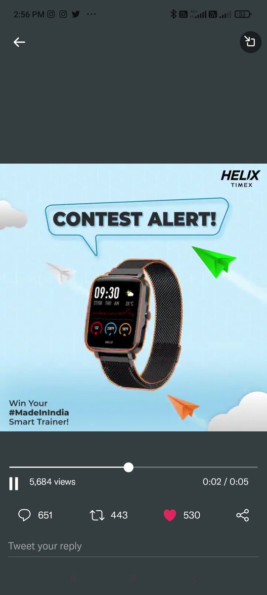 SubhraBera17's tweet photo. @Helix_Watches Here's My Perfect Screenshot of #MadeInIndia Helix Smart 2.0.
#HelixSmart2โ #MadeInIndia #IndependenceDay2021 #AmazonExclusive #AmazonFashion
@Helix_Watches
Tag
@SonaliSBera
@SunilKumarSasm1
@NamitaSasmal
https://t.co/HubVWmFOVA https://t.co/PO2w1CbG1x