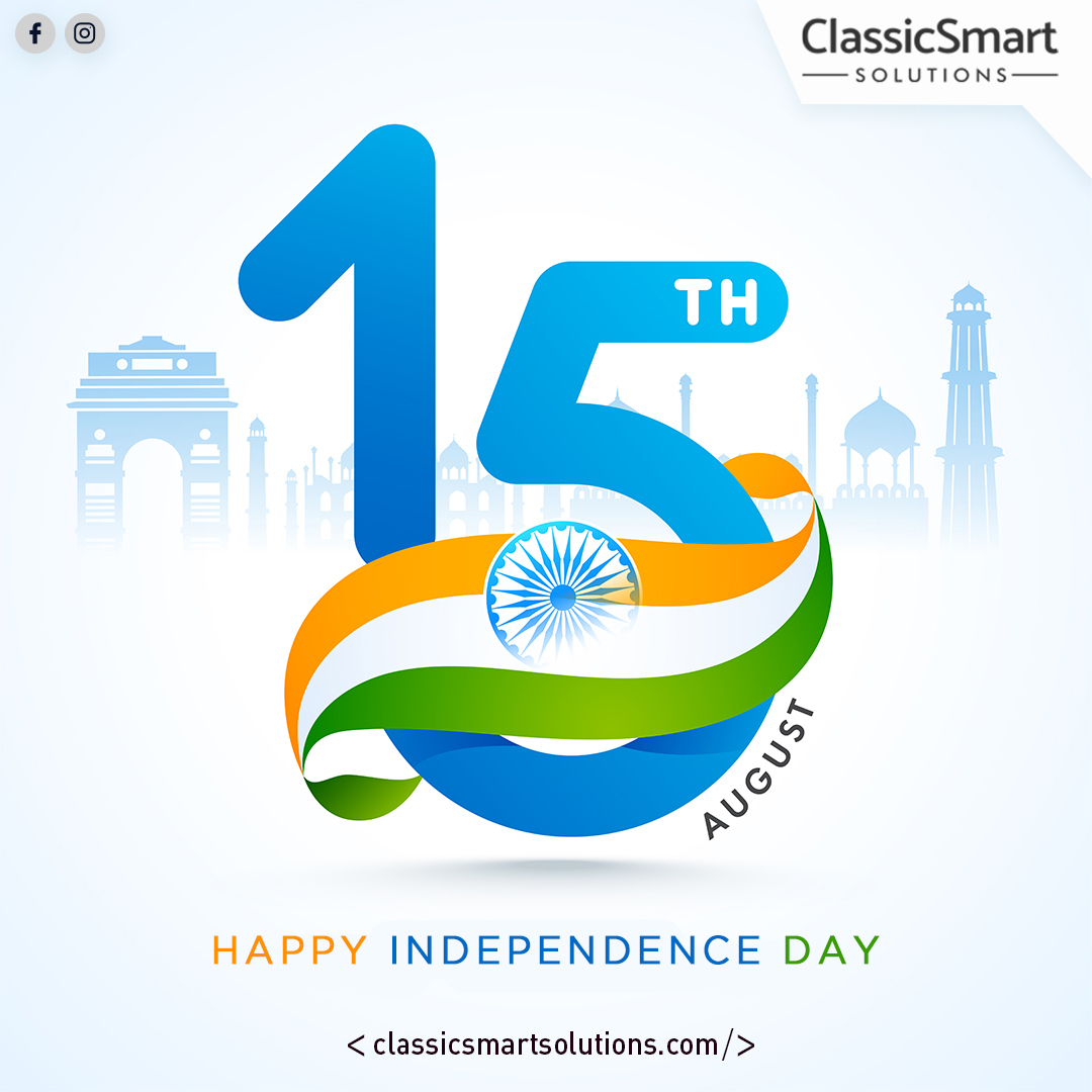 classicsmart9's tweet photo. ClassicSmart wishing everyone a Happy Independence Day๐ฎ๐ณ.Let's collectively strive to make India vibrant and strong.
#IndependenceDay2021 #August15 #Classicsmartsolutions #freedom #75YearsOfIndependence #webdevelopment #mobileappdevelopment #digitalmarketing #IndianTriColour https://t.co/3V3UHODuGe