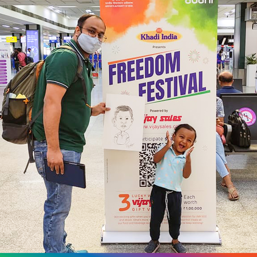 ahmairport's tweet photo. The #IndependenceDay celebrations are on!
We're delighted to see our passengers enjoy the #FreedomFestival at SVPI Airport by being part of various activities. Festivities become merrier when we celebrate them together! #TakeOffAt75 #GatewayToGoodness #IndependenceDayCelebrations https://t.co/j5b7K1loYR