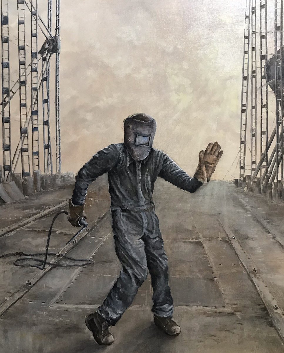 The Singing Welder... Uh Huh Huh!
Where to next? <a href="/MattsayersArt/">Matt sayers</a> 
Go North my son,
Go North. 
#NewNorthernScene #UKartist #Staffordshire