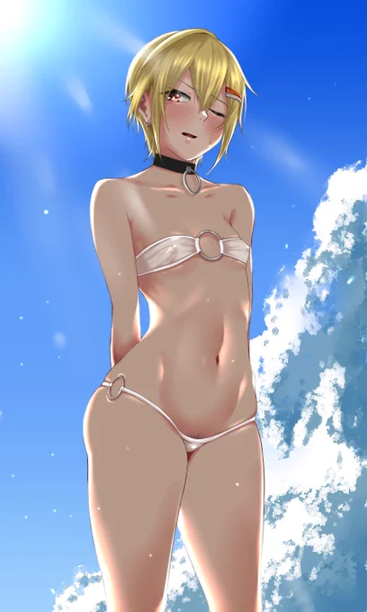 暑い夏の日 