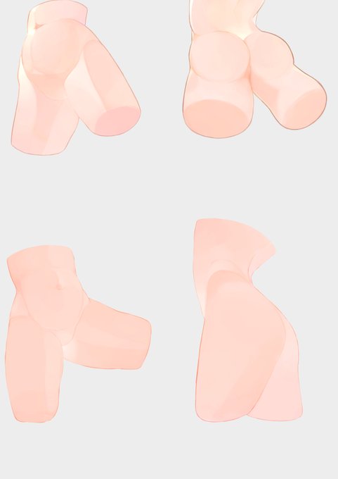 お尻とふとももの描き方とグリザイユ練習 