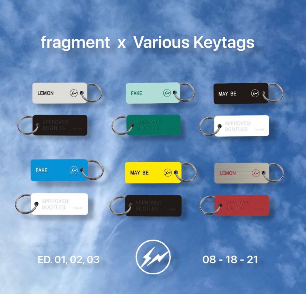 確保済 関税無 国内発送VARIOUS KEYTAGS x FRAGMENTキータグ黒 - materiaisjr.com.br