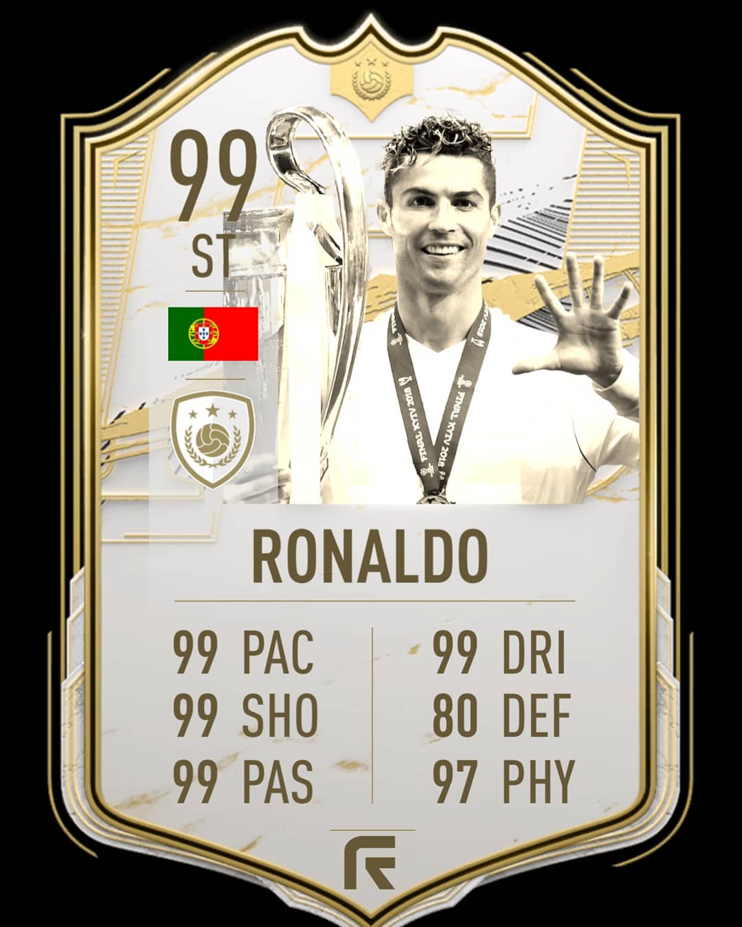 CAMZedits on X: Prime Icon Moments Cristiano Ronaldo 🐐 The #GOAT will  definitely have a 99 rated icon card in the future 🔥🇵🇹 #fut22 #fifa22  #cristiano #ronaldo #cristianoronaldo #cr7edits #halamadrid #madrid #UCL #