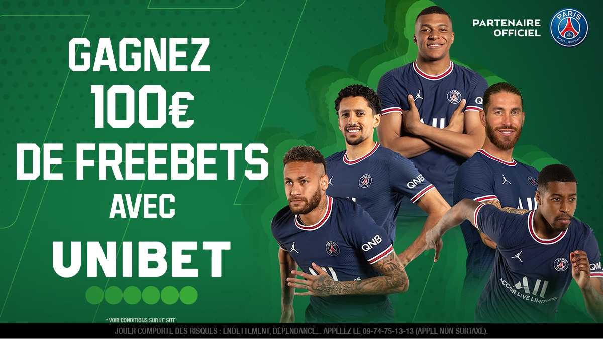 ⚽🤑 5 x 20€ à gagner pour le match Paris Saint-Germain - RC Strasbourg ! Qui sera le dernier buteur du match ? 
 
➡ RT + #FreebetUnibet + Pseudo pour participer. 
⏱ Fin du jeu à 21h00.
🍀 TAS dimanche.