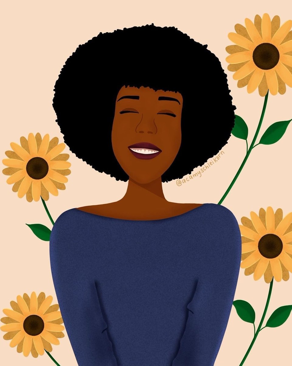 BlaqueCanvasMag's tweet photo. Sunflower's and smiles 🌻
•
Artist: @acamydesigns

#blaquecanvasmagazine #blackartists #blackartmatters  #youngblackartists #supportblackcreators #blackart #artoftheday #blackgirlmagic #blackqueen #naturalhairart  #visualartist https://t.co/LIpk5Wyqdw