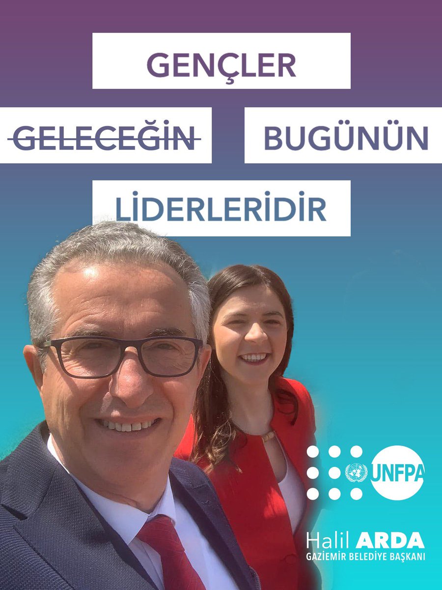 Siyasi Başkan Yardımcım Dünya Gençlik Günü, senin nezdinde kutlu olsun. @UNFPATurkey #DünyaGençlikGünü #YouthDay2021