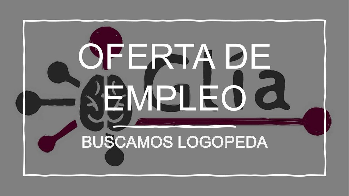 centroglia's tweet photo. Buscamos logopeda con formación y experiencia en neurorrehabilitacion para intervención con usuarios que presentan: ictus, TCE, afasia, disartria, disfagia, alimentación y terapia miofuncional en población adulta  e infantil.
Envianos tu cv a centroglia@gmail.com https://t.co/aNpsCpMJuZ
