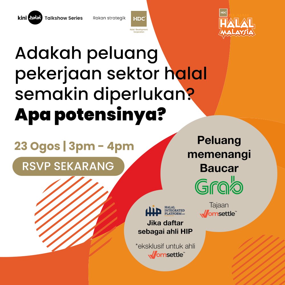 mkini_bm's tweet photo. [AD] Daftar sebagai ahli Halal Integrated Platform di sini untuk rebut peluang pekerjaan dan juga memenangi baucar Grab bernilai RM10 tajaan JomSettle: https://t.co/GcsAgsUG9K

#kinihalal #jelajahHalal #HDC #GoHalal #HalalCommunity #HalalIntegratedPlatform #HDCmalaysia https://t.co/pefpprbNil