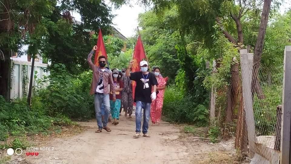 OhnLay4's tweet image. SAC announced no one to go out the whole day in Monywa yesterday. Civilians marched against the juntas today. NUG NEEDS SUPPORT #Aug14Coup  #WhatsHappeningInMyanmar
